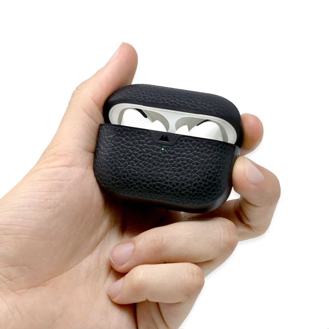 Black Leather AirPods Pro Case - Image 11
