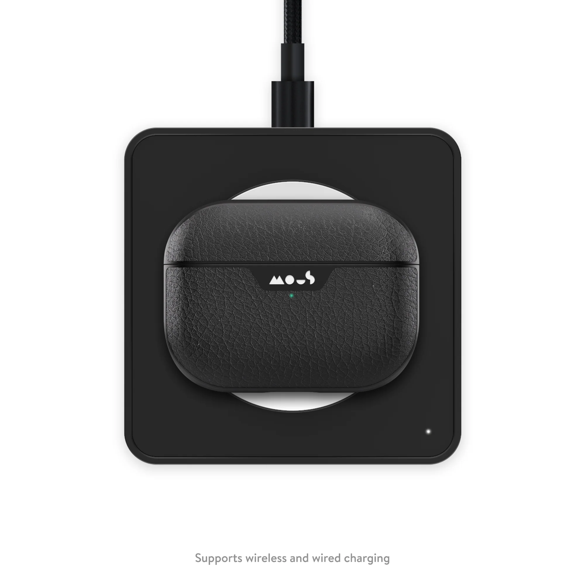 Black Leather AirPods Pro Case - Image 5