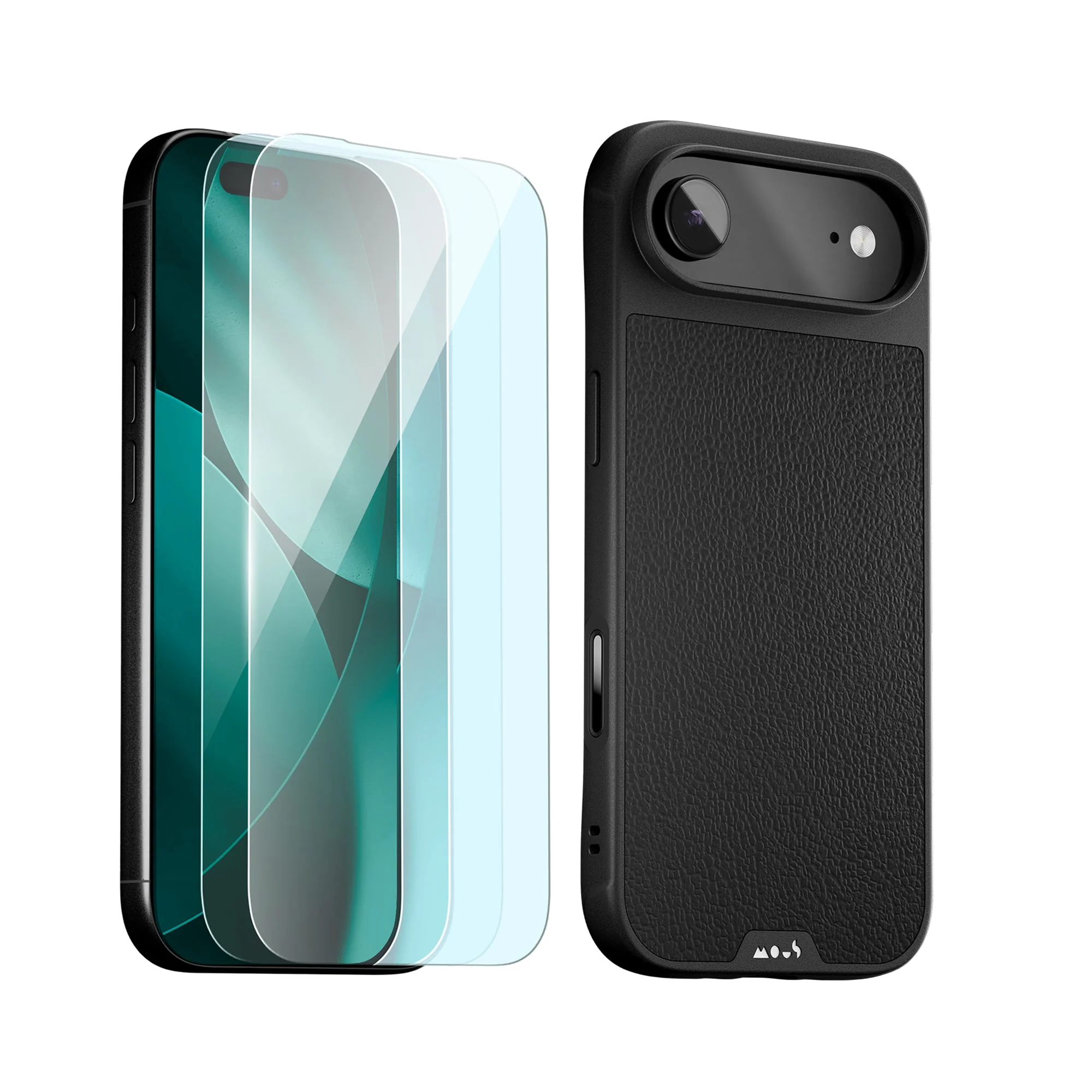 Black Leather Protective Case and Screen Protector - Apple Essentials Kit - Image 12