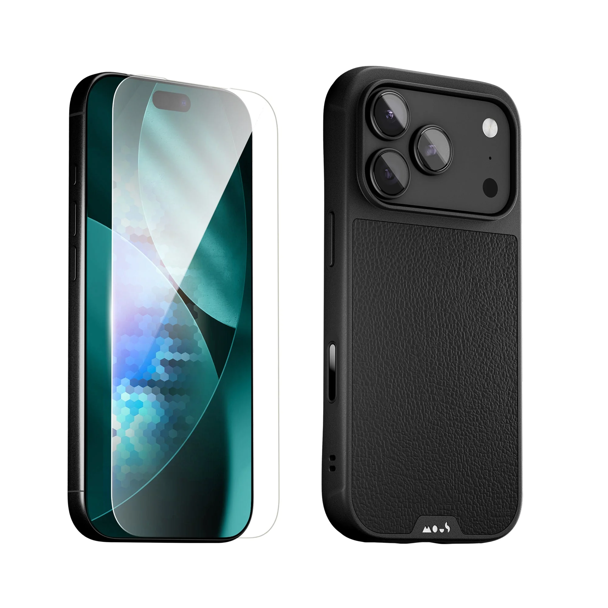 Black Leather Protective Case and Screen Protector - Apple Essentials Kit - Image 7