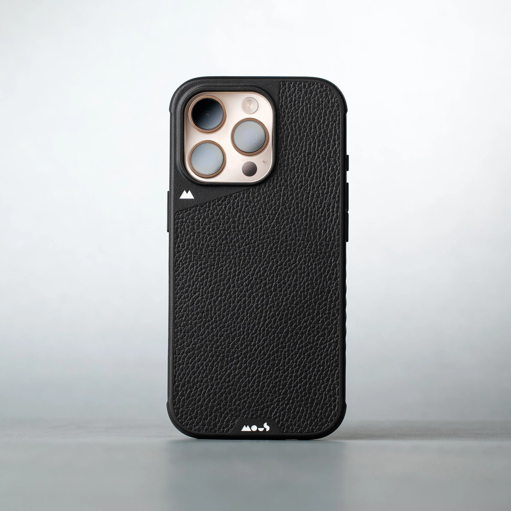 Black Leather Protective Phone Case with Camera Control Button - Limitless - Image 5