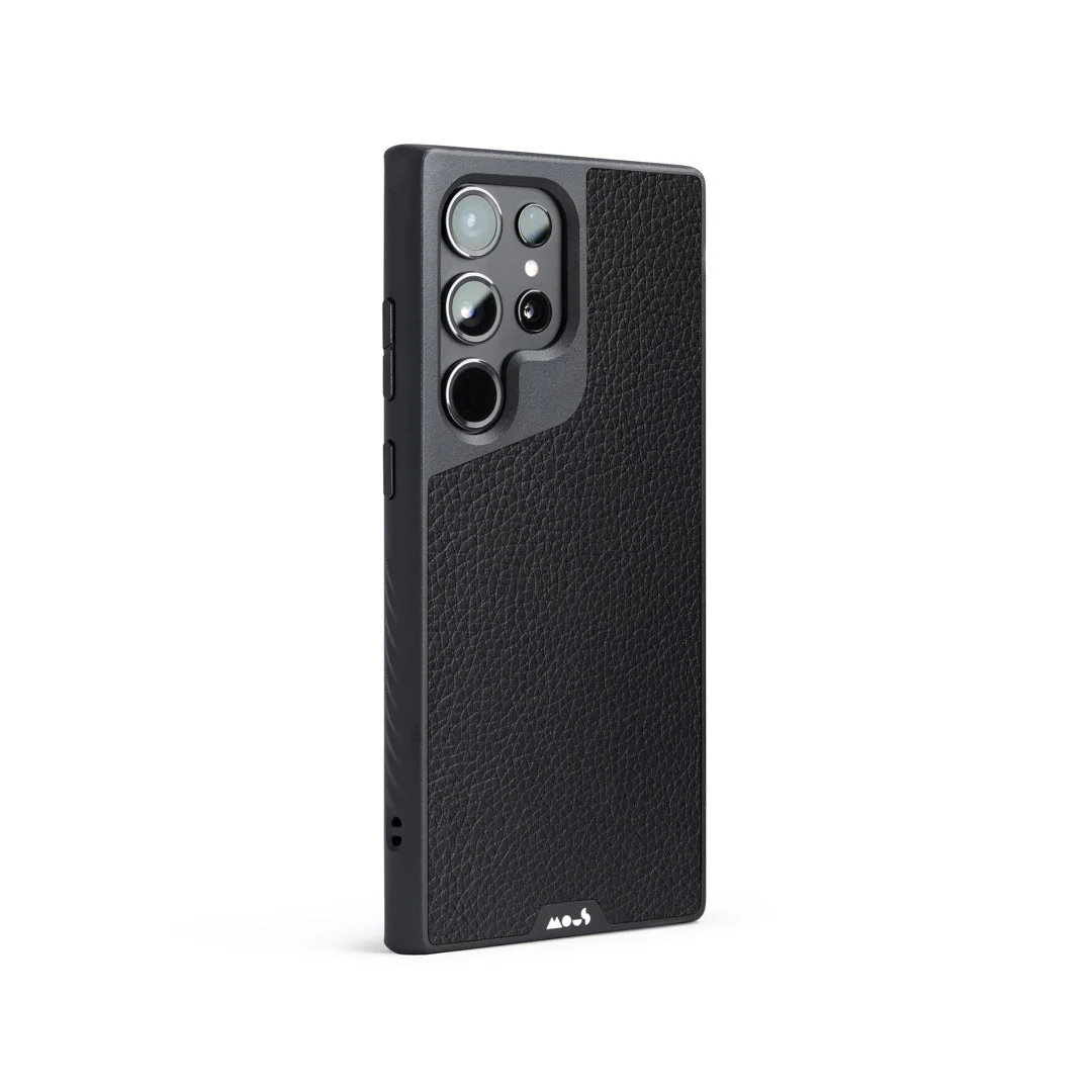 Black Leather Protective Phone Case - Limitless - Image 125