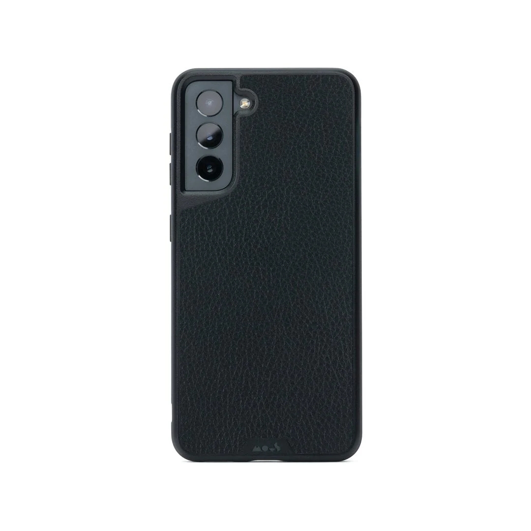 Black Leather Protective Phone Case - Limitless - Image 26