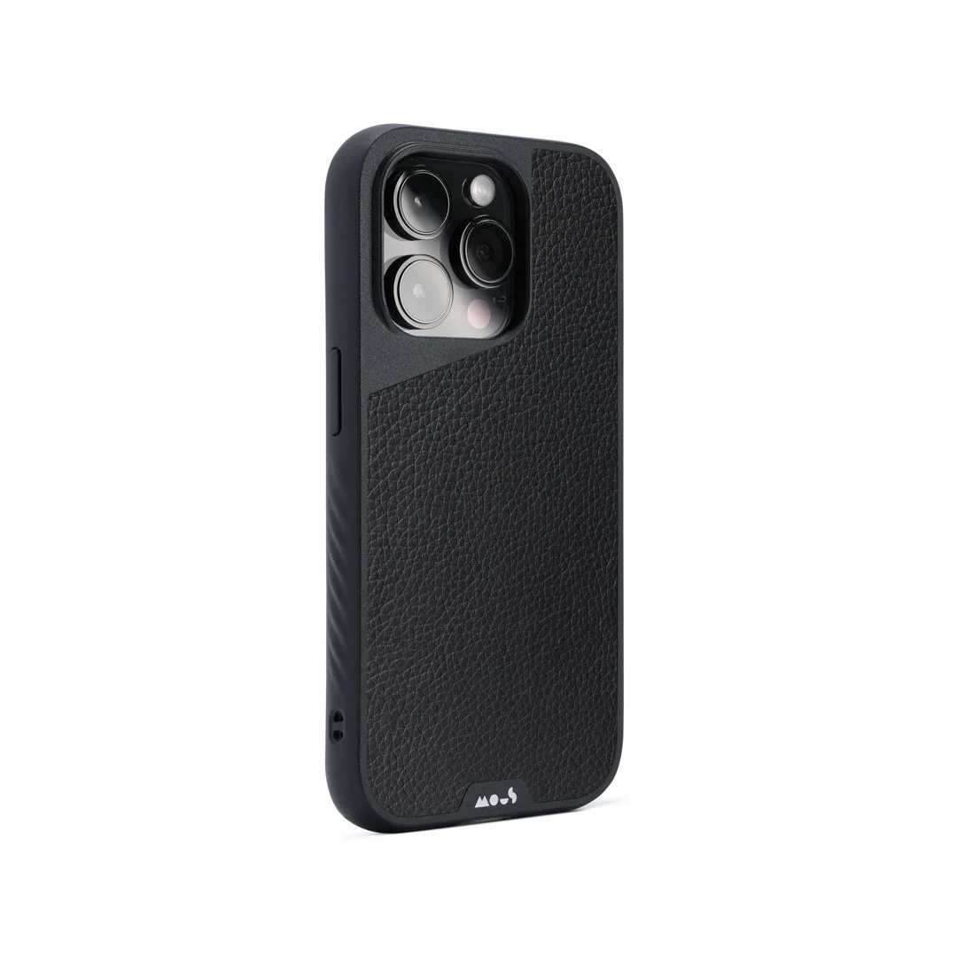 Black Leather Protective Phone Case - Limitless - Image 34